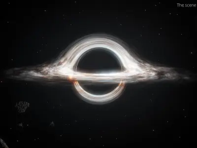  Volumetric Cosmic Black Hole Animated For Blender 