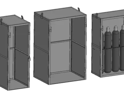 Gas cylinder cabinets 3D model