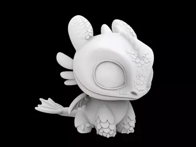 Toothless Banguela 3D Print Model 3D print model