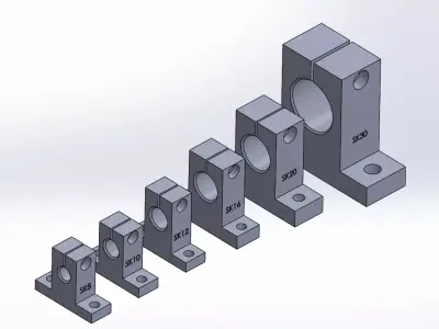 SK Seri Shaft Support 3D model