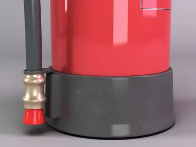 Foam fire extinguisher Low-poly 3D model