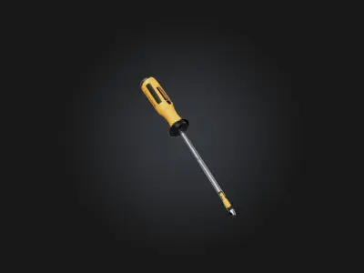 Realistic Screwdriver Model Low-poly 3D model