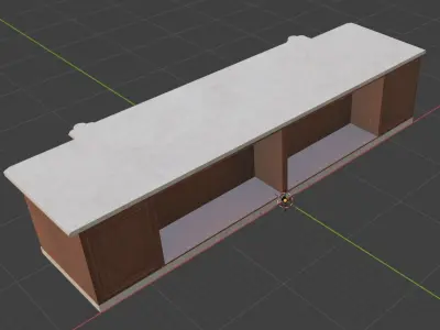 bar table Low-poly 3D model