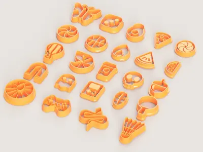 SMALL PART 2 POLYMER CUTTER SET 3D print model