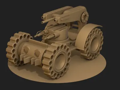 Military vehicle toy 3D model