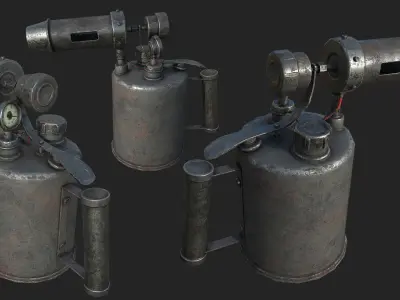 Old Blowtorch PBR Low-poly 3D model