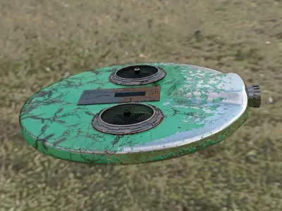 Drone camera in sky Low-poly 3D model