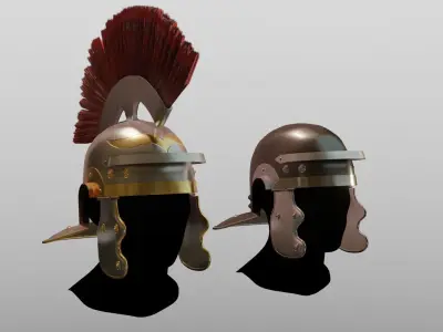 Roman Helmet LowPoly Low-poly 3D model
