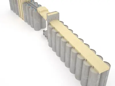 Grain silos - 03 3D model