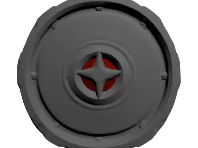 Vintage Chrome Car Hubcap Wheel 3D model