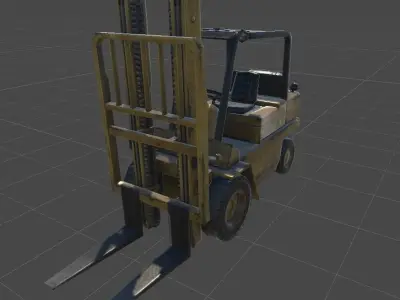 forklift Low-poly 3D model by iammaya