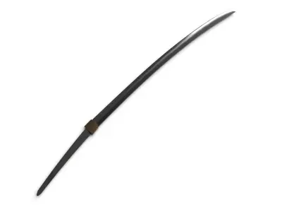 Naked Japanese Samurai Sword 3D model