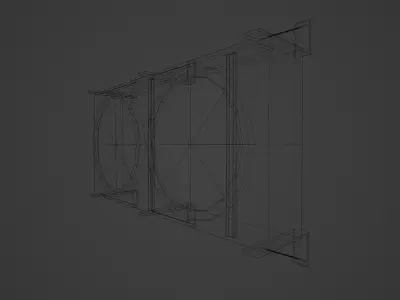 Rusty Wall Fan - Low Poly Game-Read Low-poly 3D model