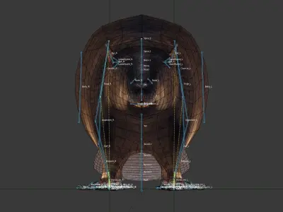 Beaver Low-poly 3D model
