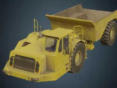 Mining Truck 1B Low-poly 3D model
