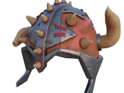 Helmet orc Low-poly 3D model