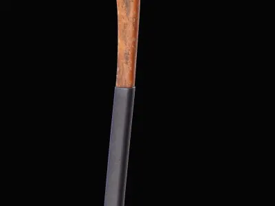 Game Ready Fire Axe PBR Rigged Free low-poly 3D model