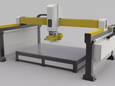 Bridge Saw Machine 3D model