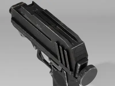 Star Wars DC-17 hand blaster Low-poly 3D model