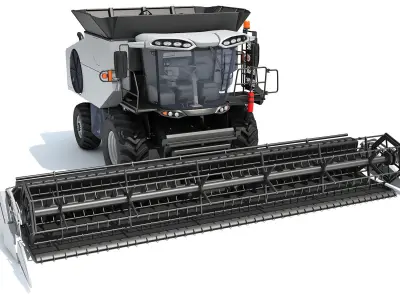 Combine Harvester 3D model 5