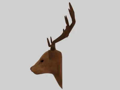 Deer head Low-poly  3D model