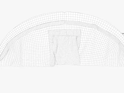 Military tent  Low-poly 3D model