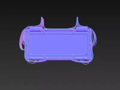 Futuristic Industrial Light Panel - PBR Low Poly Game Ready Low-poly 3D model