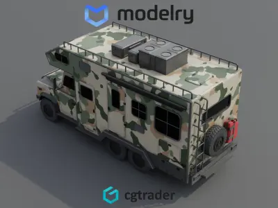 Off road Camping Trailer 3D model purchase