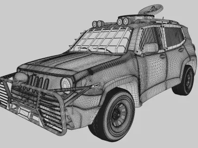 Zombie Apocalypse Jeep Renegade 3D model