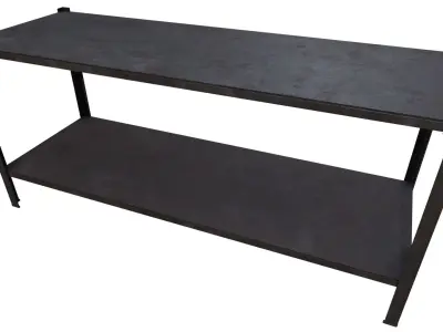 Industrial Metal Tables Pack - Game props Low-poly 3D model