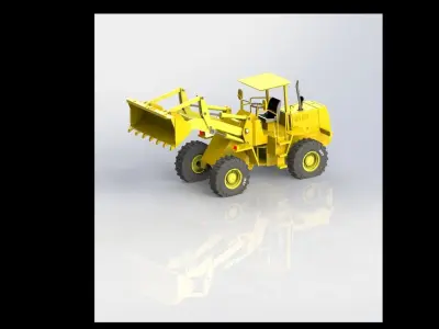 Wheel loader 3D model Polygon mesh