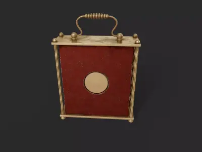 Vintage Carriage Clock Low-poly 3D model