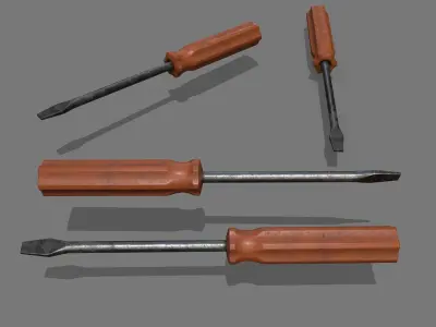 screwdriver Low-poly 3D model 27