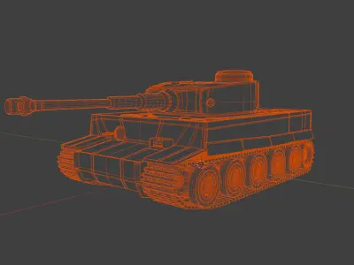 Tiger Tank 2 Camo Types  3D model