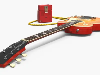  Portable Amplifier Micro with Electric Guitar 