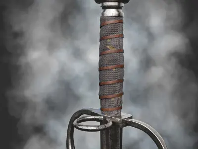 Sword and daggers set for games Low-poly 3D model