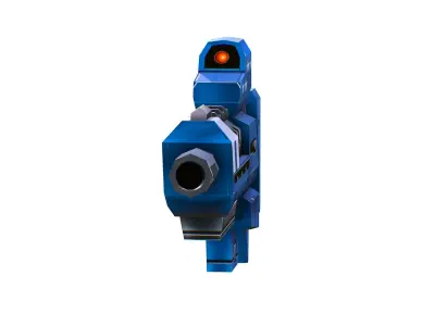LowPoly Sci-Fi Cartoon Assault Rifle Future Low-poly 3D model get