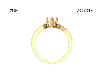 Wedding Ring  3D print model 446