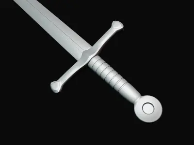 Medieval Sword - Game Ready 3D Model 3D model