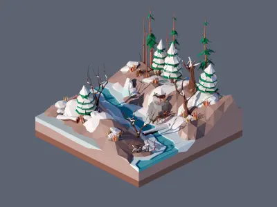 land 56A Low-poly 3D model