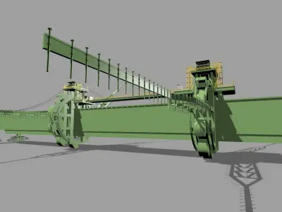 Reclaimer gantry crane - gantry crane 3D model