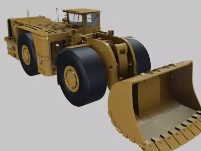 Underground Mining Loader Low-poly 3D model