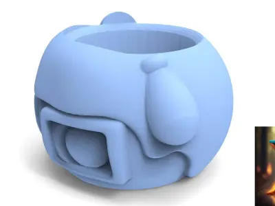 Chilindrina Matte ready to 3d print 3D model