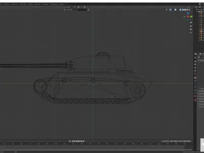 ARL-44 Low Poly tank Free 3D model