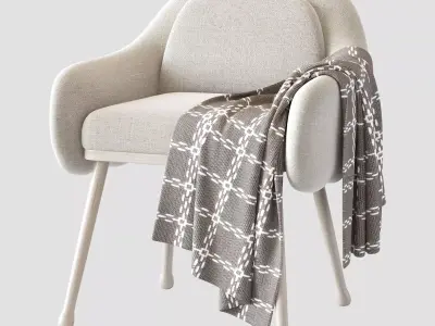 Corolla 270 White Armchair by Cristina Celestino 3D model