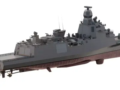 US NAVY MULTIMISSION MODULAR COMBAT FRIGATE 3D model