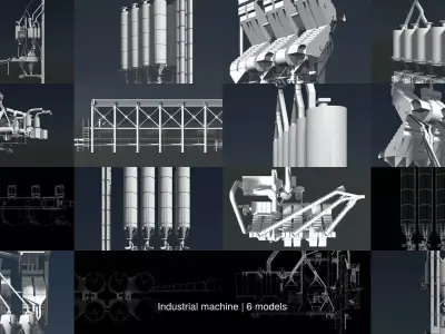 Industrial machine 3D Model Pack