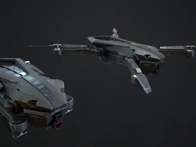 Drone Low-poly 3D model by gamedevnix - Low-poly