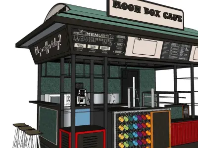 Food truck 3D model purchase