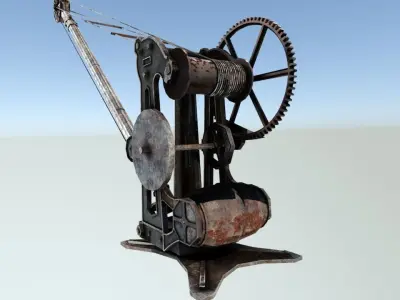 OLd Quayside Crane Low-poly 3D model
